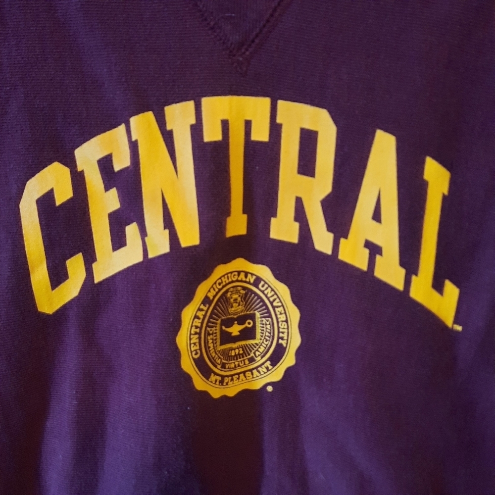 Champion Reverse Weave CMU Central Michigan University Crewneck Sweatshirt - Picture 5 of 9